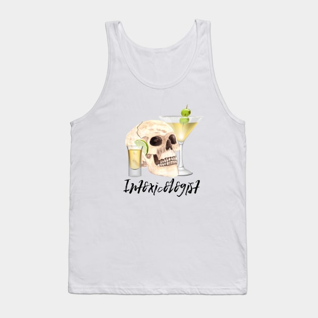 Intoxicologist Skull Tank Top by ColorFlowCreations